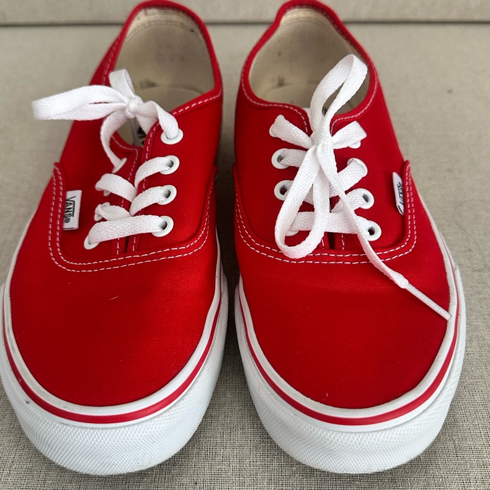 Vans Authentic Red Canvas Sneakers – Unisex Size 7 women’s